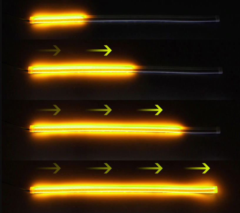 MACHSWON 2 tiras LED secuenciales intermitentes intermitentes, luces de  circulación diurna, tira LED secuencial, intermitente, intermitente, luz de