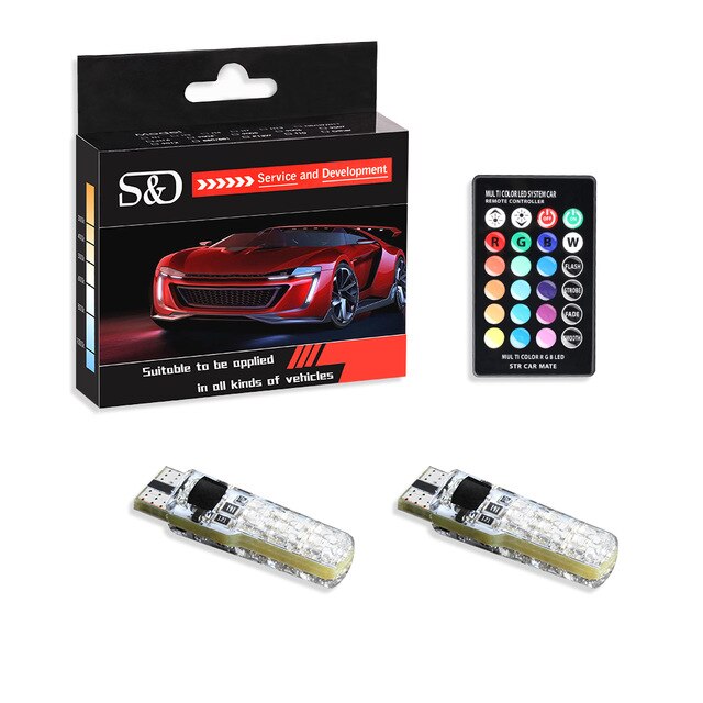 Bombilla LED T10 W5W con control RGB